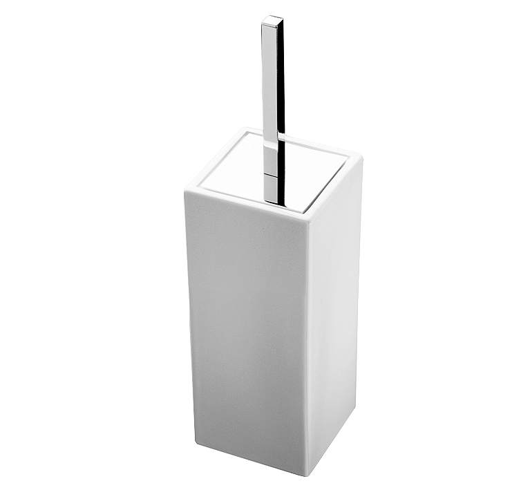 DIBL'accessoires Eckige Stand-Toilettenbürstengarnitur mit Keramik-Bürstenbecher