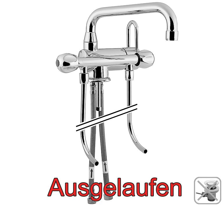 DIBL'med Einhebel-Spülthekenbatterie für zwei Spülbecken, ohne Ablaufzubehör