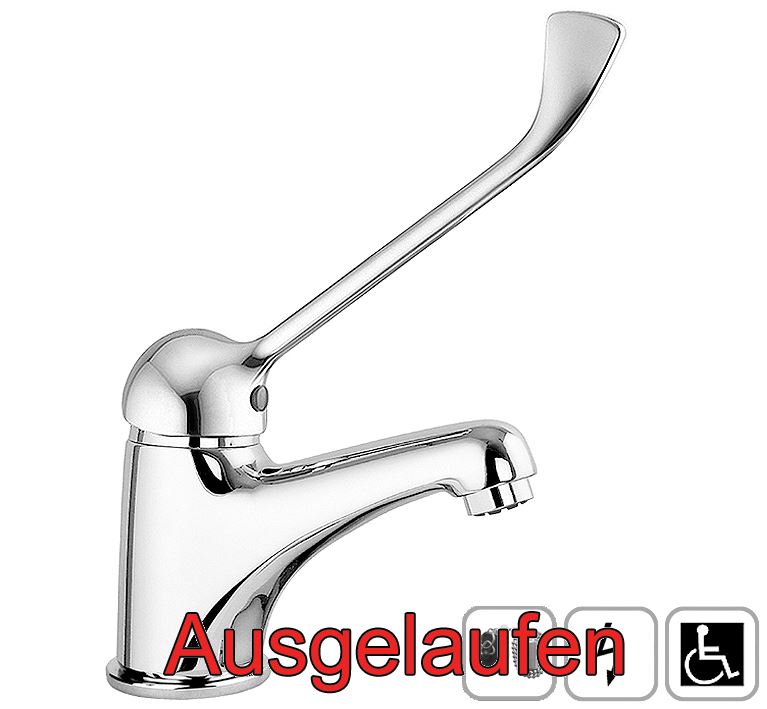 DIBL'med Einhebel-Waschtischbatterie, mit versenkbarer Kugelkette, Gummistopfen und Gegengewicht, Niederdruck