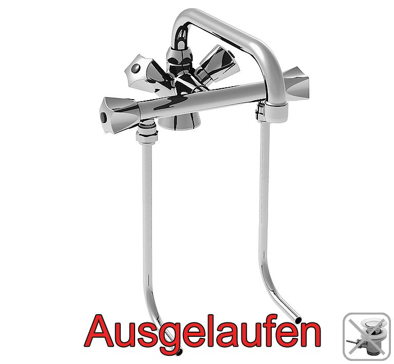 DIBL'med Zweigriff-Spülthekenbatterie für zwei Spülbecken, ohne Ablaufzubehör