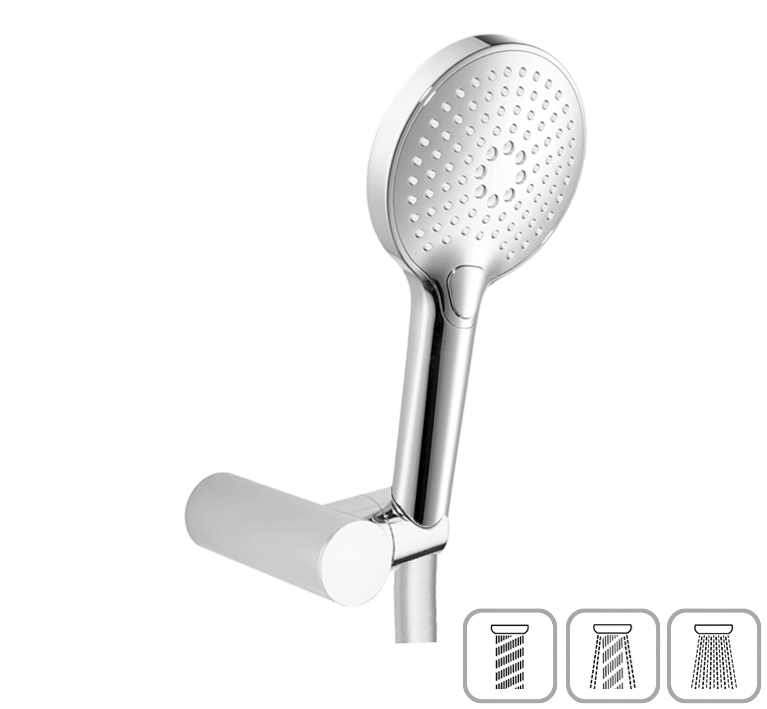 DIBL'fit Brauseset mit Kunststoff-Dreistrahl-Antikalk-Handbrause