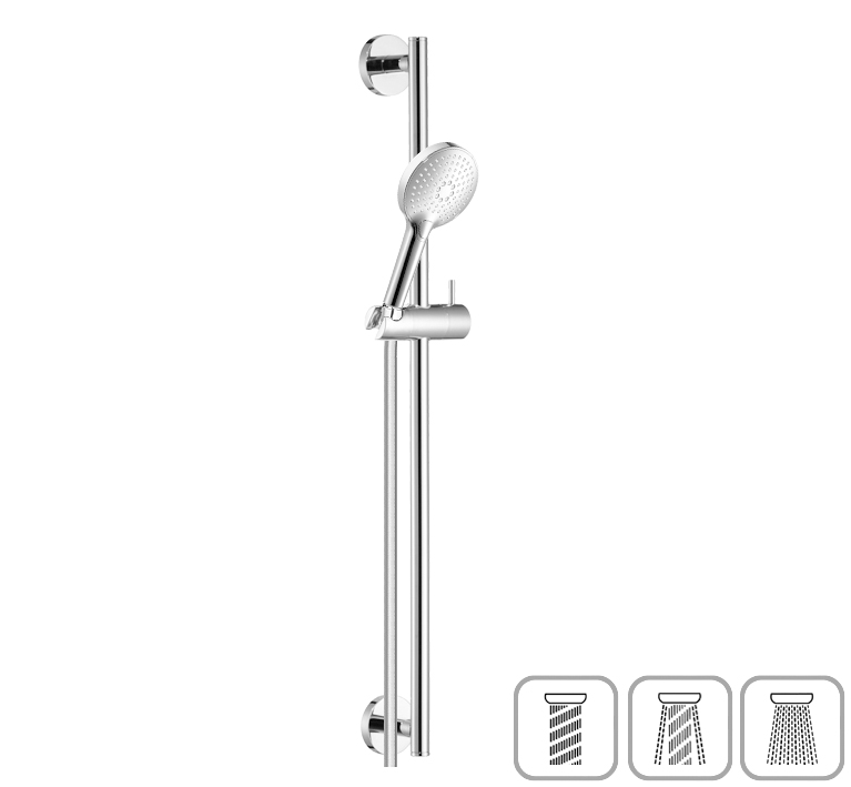 DIBL'fit Brausegarnitur mit rundem Brauserohr Ø 18 mm x 950 mm