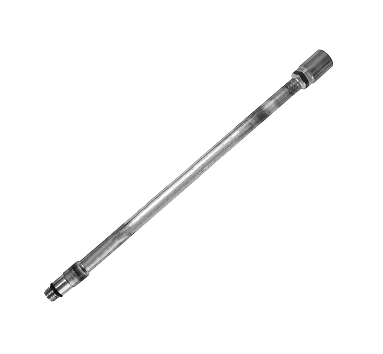 DIBL'fix Starres Kupferanschlussrohr, M 8 x 1 Außengewinde x M 10 x 1 Innengewinde, Länge 340 mm