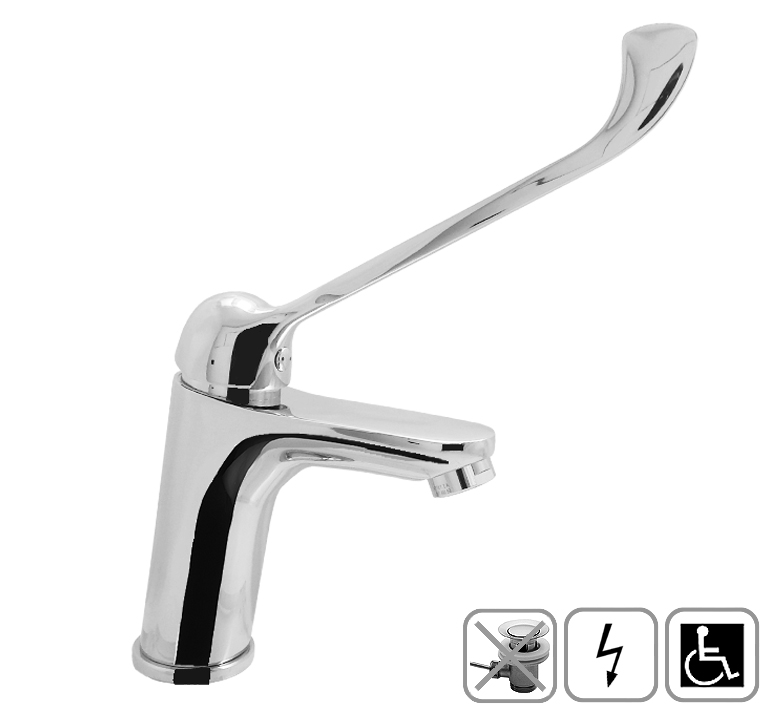 DIBL'med Einhebel-Waschtischbatterie, ohne Ablaufzubehör, Niederdruck