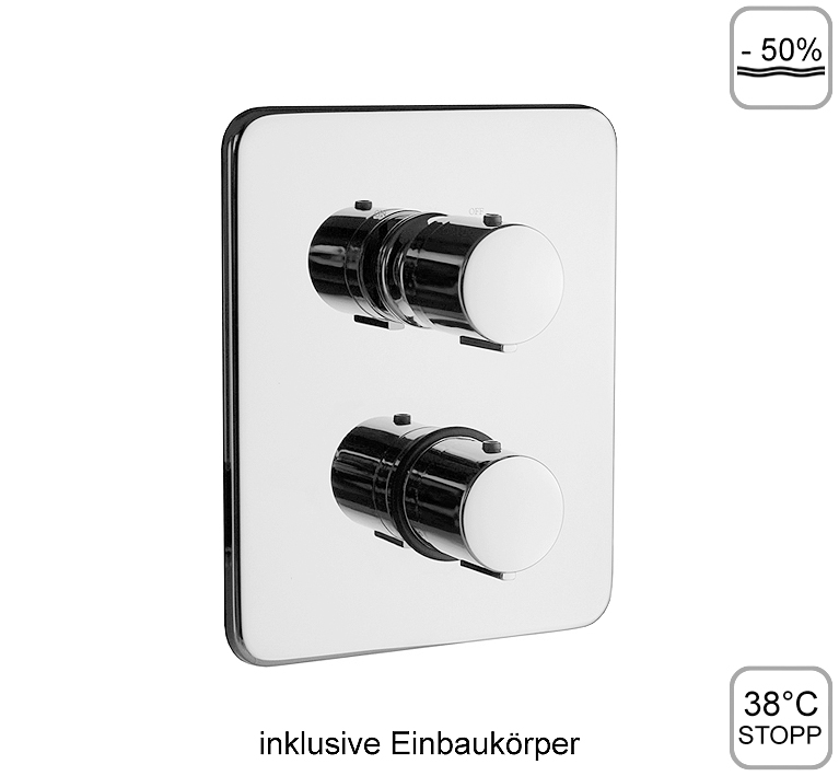 DIBL'therm eco Thermostat-Brausebatterie zur UP-Montage für einen Abgangsanschluss